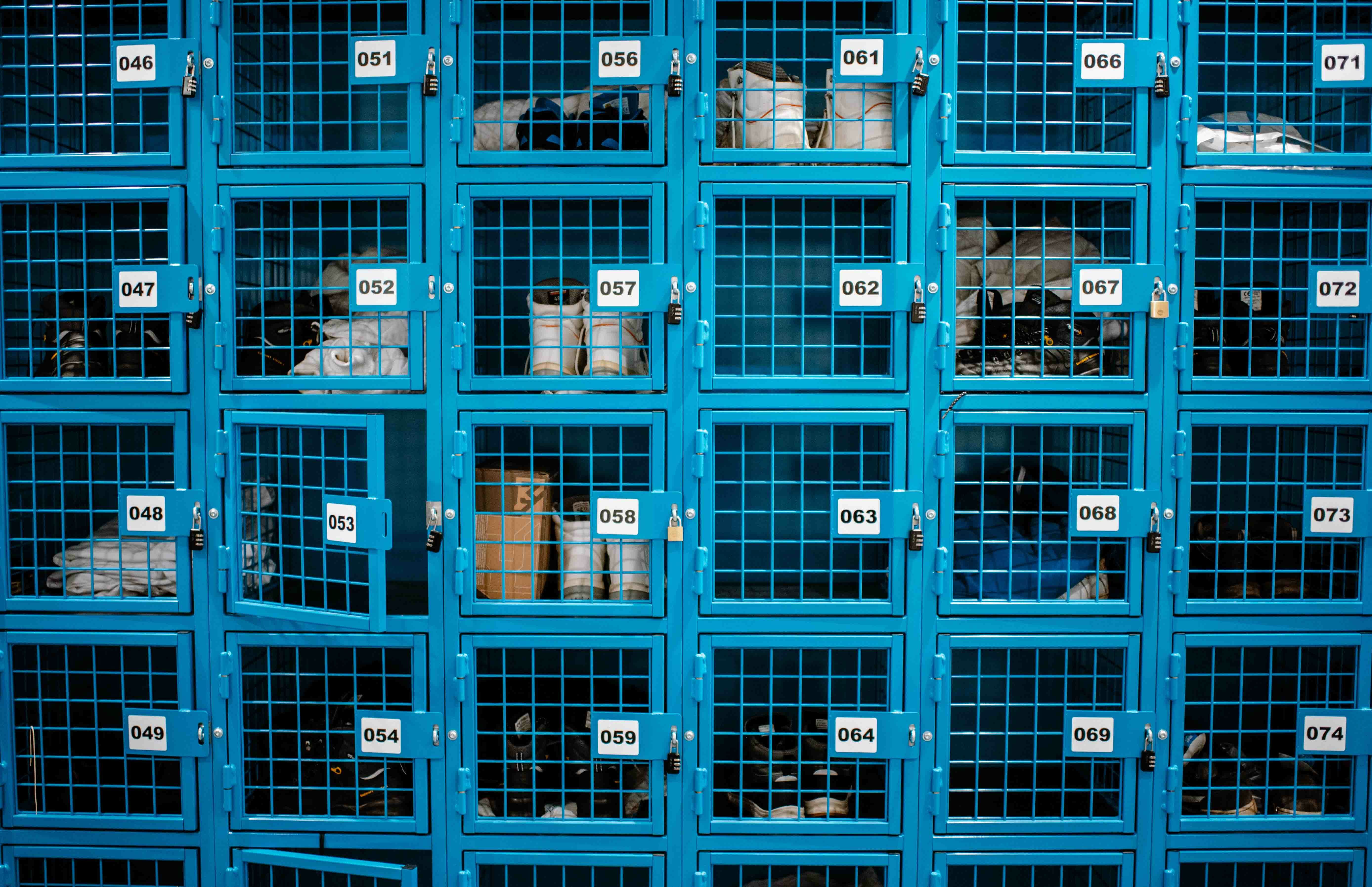 Gaaslockers personeels kluisjes personeelslockers